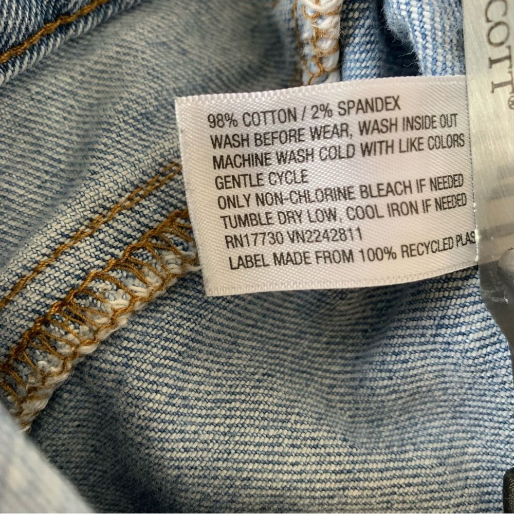 Distressed Denim Overalls Size L - Picture 7 of 8